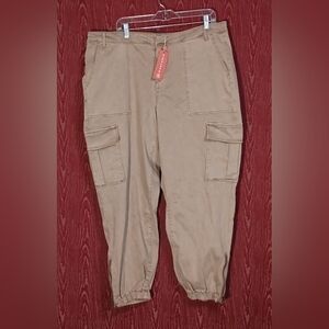 WANTABLE HERIZON Niki Tan Cargo Pants Size Women's 16W NWT